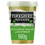 Yorkshire Provender Pea Creme Fraiche With Spinach
