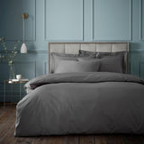 Bianca 180TC Egyptian Cotton Double Duvet Set Charcoal