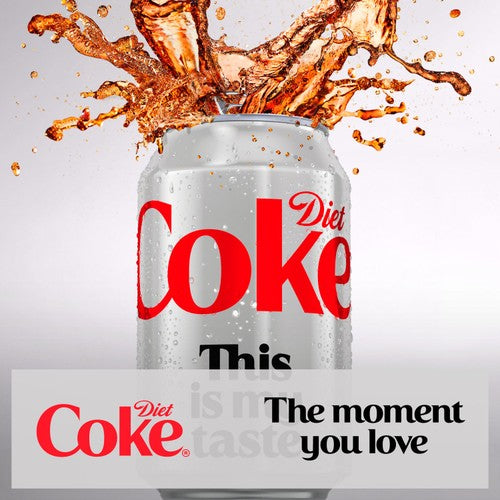 Coca-Cola diet cola sugar-free low calorie 330ml can - British product