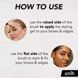 got2b Glued 4 Brows & Edges Tinted Gel Dark Blonde to Brown