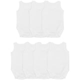 MS Baby Cotton Sleeveless Bodysuits White 18-24 Months