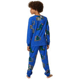 M&S Fleece Tokyo PJ, 10-11 Years, Blue