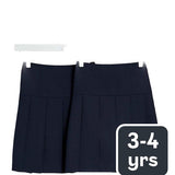 MS 2Pk Pleated Skirt 3-4 Years Navy