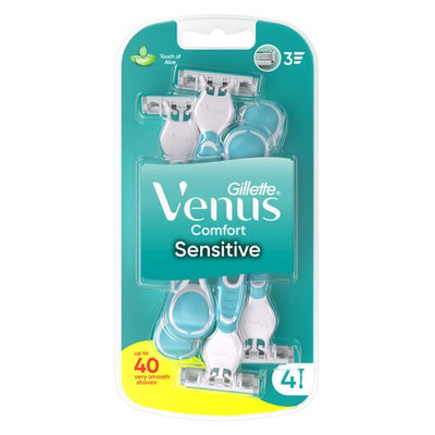 Women's Disposable Razor for Sensitive Skin with 3 Blades