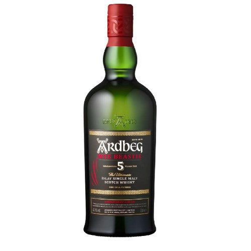Ardbeg WeeBeastie intensely smoky single malt whisky 5 years old non chill-filtered - British product