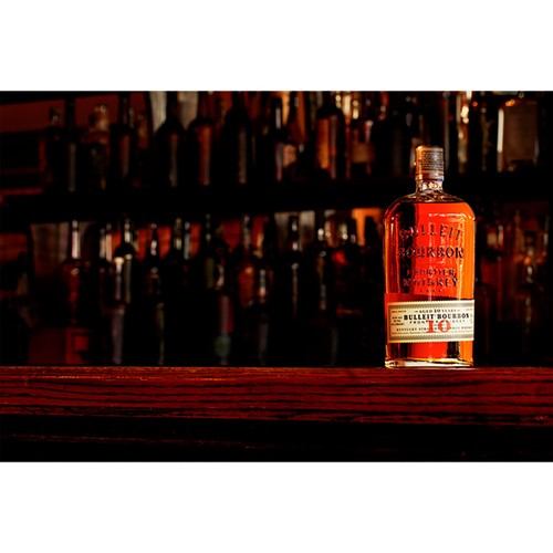 Bulleit 10 year old bourbon bottle - British product