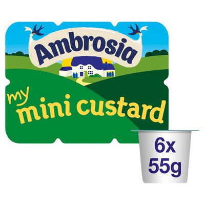 Mini Custard Dessert Snack Pots with Calcium and Vitamin D, 3 Portions
