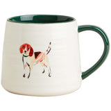 MS Beagle Dog Mug Dark Green
