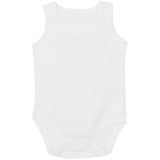 MS Baby Cotton Sleeveless Bodysuits White 0-3 Months