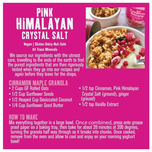 Creative Nature Coarse Pink Himalayan Crystal Salt - British product