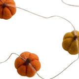 M&S Autumn Felt Pumpkin Garland, Orange