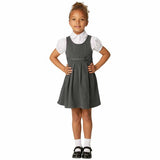 MS Girls Jersey Bow School Pinafores 6-7 Years Grey