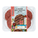 MS 4 British Beef Burgers 3 Fat