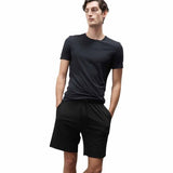 M&S Men's Autograph Supima Cotton Modal Pyjama Shorts, 2XL, Black
