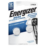 Energizer CR2025 lithium coin battery 2-pack - British product