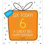 Happy Jackson 6 Great Big Happy Birthday Card