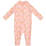 MS Girls Peach Long Sleeve Swimsuit 3-4 Years Orange