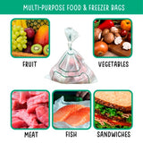 Eco Green Living Certified Compostable 4L Freezer Bags for Food Storage