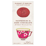 Millers Elegant English Raspberries Dark Chocolate Biscuits