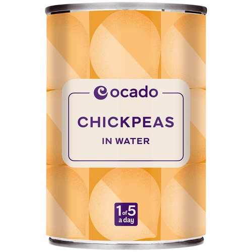 Ocado canned chickpeas in water 400g, imported from the UK