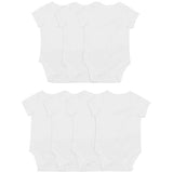 M&S Baby Cotton Short Sleeve Bodysuits, White, Newborn