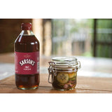 Sarson's original malt vinegar brewed in wooden vats (British brand)