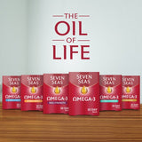 Seven Seas Omega-3 fish oil with vitamin D capsules 30 count (British brand)