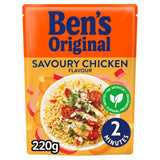 Ben's Original microwave rice pouch savoury chicken flavour 220g - British product
