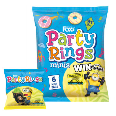 Fox's Party Rings Minis 6 snack bags - British product