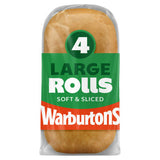 Warburtons Large Sliced Rolls 4 pack White Bread Rolls