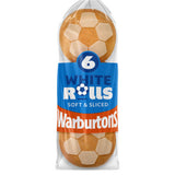Warburtons white bread rolls 6 pack (British brand)