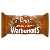 Warburtons Soft Brown Sliced Thins Sandwich Thins 6 Pack