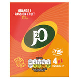 J2O Orange & Passion Fruit Soft Drink Cans 4 x 250ml