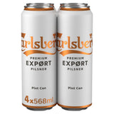 Carlsberg Export lager beer 4 x 568ml pint cans - British product