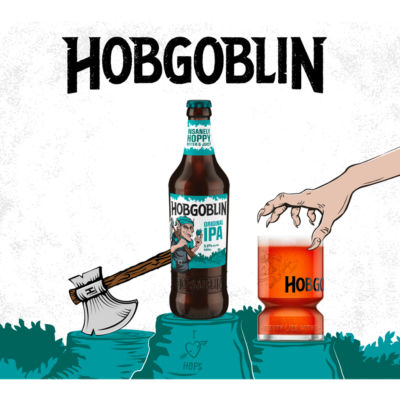 Hobgoblin Original IPA beer 500ml, UK version
