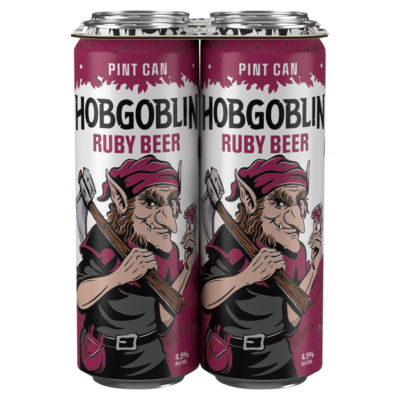 Hobgoblin Ruby Ale Beer Cans 4 x 568ml