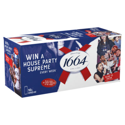 Kronenbourg 1664 lager 10 x 440ml pack, UK version