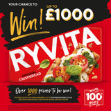 Ryvita Original Wholegrain Rye Crispbread 250g, imported from the UK