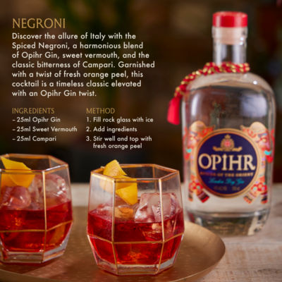 Opihr Oriental Spiced gin 70cl, imported from the UK