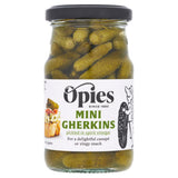 Opies Mini Gherkins Pickled in Vinegar 227g, imported from the UK