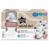 Tommee Tippee Natural Start Anti-Colic Baby Bottle with Slow Flow Teat, 3 x 260ml