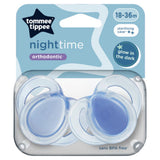 Tommee Tippee glow in the dark nighttime soothers 2x 18-36m (British brand)