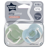 Tommee Tippee Anytime Soothers Symmetrical Baby Soothers 6-18m