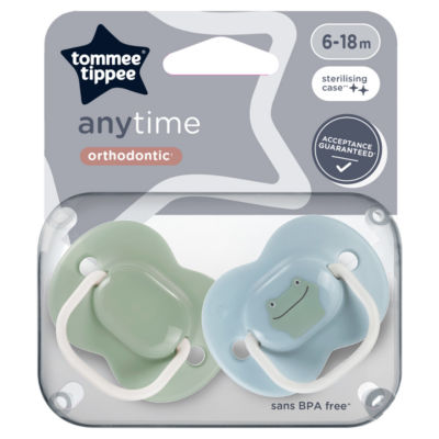Tommee Tippee Anytime Soothers Symmetrical Baby Soothers 6-18m