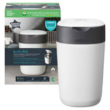 Tommee Tippee nappy bin white with refill cassette (British brand)