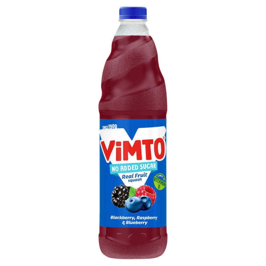 Vimto Real Fruit No Added Sugar Squash Blackberry, Raspberry & Blueberry GOODS ASDA