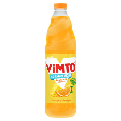 Vimto orange and pineapple fruit squash 1 litre (British brand)