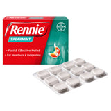 Rennie Spearmint chewable antacid tablets 96 pack, imported from the UK