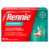 Rennie Spearmint Antacid Chewable Tablets 36 Tablets