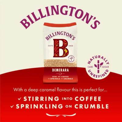 Billington's Demerara Natural Unrefined Cane Sugar 1kg - British product